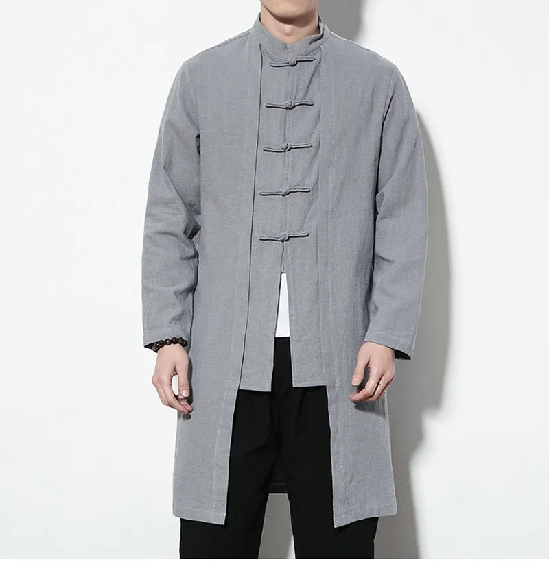 Sinicism Store мужские черные куртки Мужская льняная куртка пальто мужской китайский стиль хип-хоп ветровка размера плюс