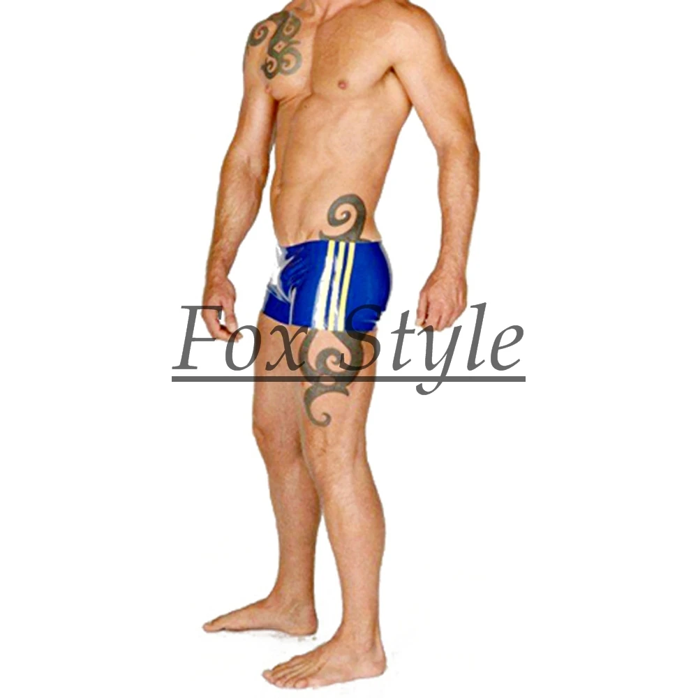 Шорты из латекса 100% натурального цвета с полосками сбоку | Тематическая одежда и