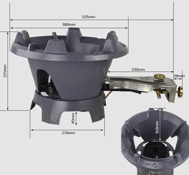 Газовая плита с высоким пламенем энергосберегающая большая газовая горелка для