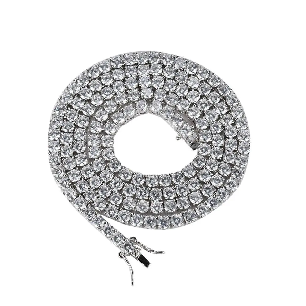 Пользовательское ожерелье 16 &quot18&quot 20 &quot22&quot 24 &quotIced Out цирконовая цепочка хип-хоп
