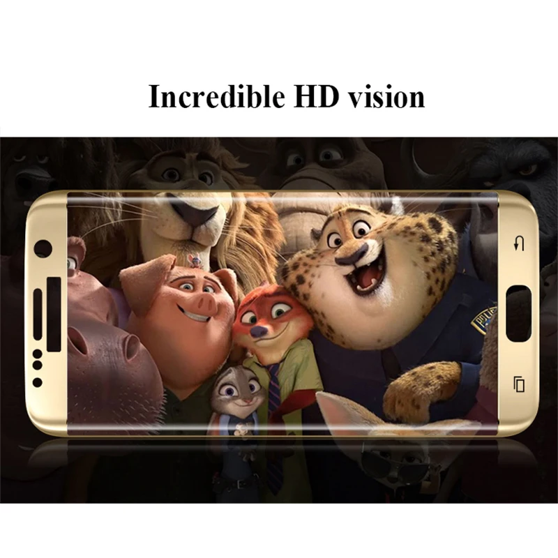 OMG 9H 0,3 мм 3D полное покрытие закаленное стекло протектор экрана для samsung Galaxy S7 Edge S7edge изогнутый золотой черный белый