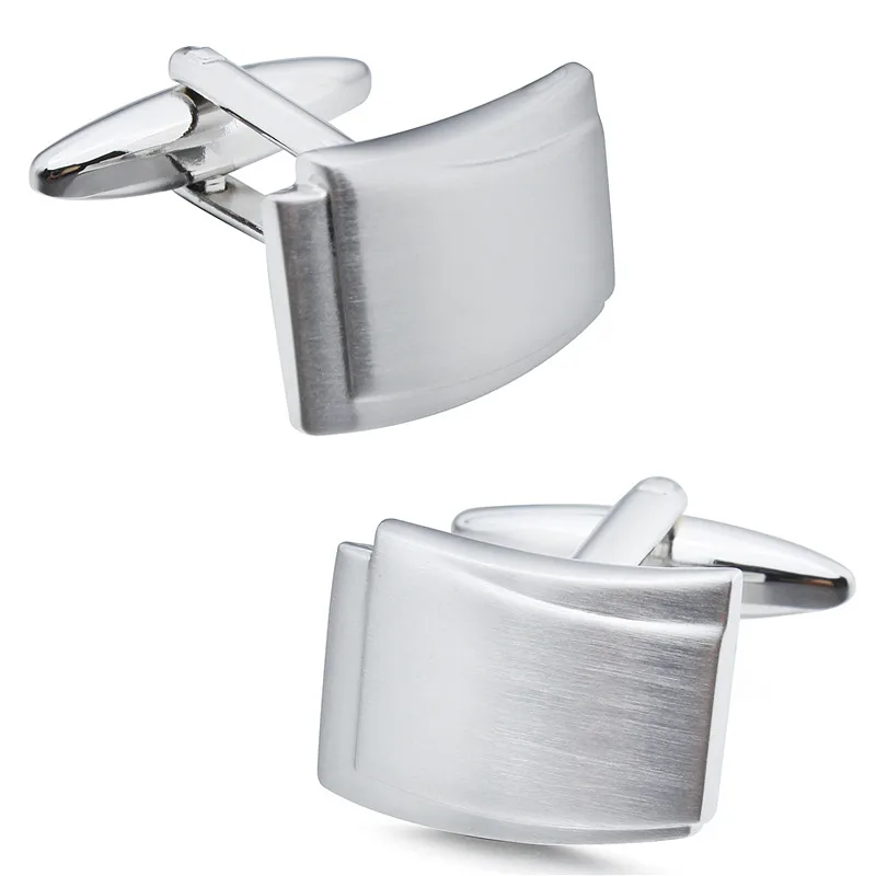 Фабричные Розничные Квадратные запонки Классический металлический дизайн