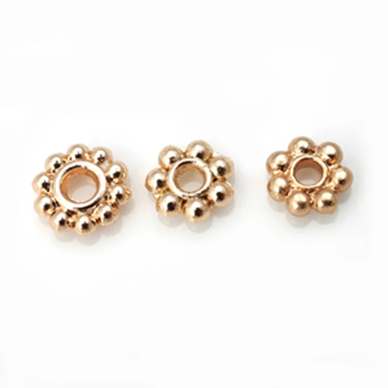 Позолоченные латунные бусины для украшений сделай сам (20 шт)|jewelry components|brass flowerjewelry