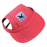 summer dog hat canvas baseball cap with ear holes for small pet dog outdoor accessories hiking pet products