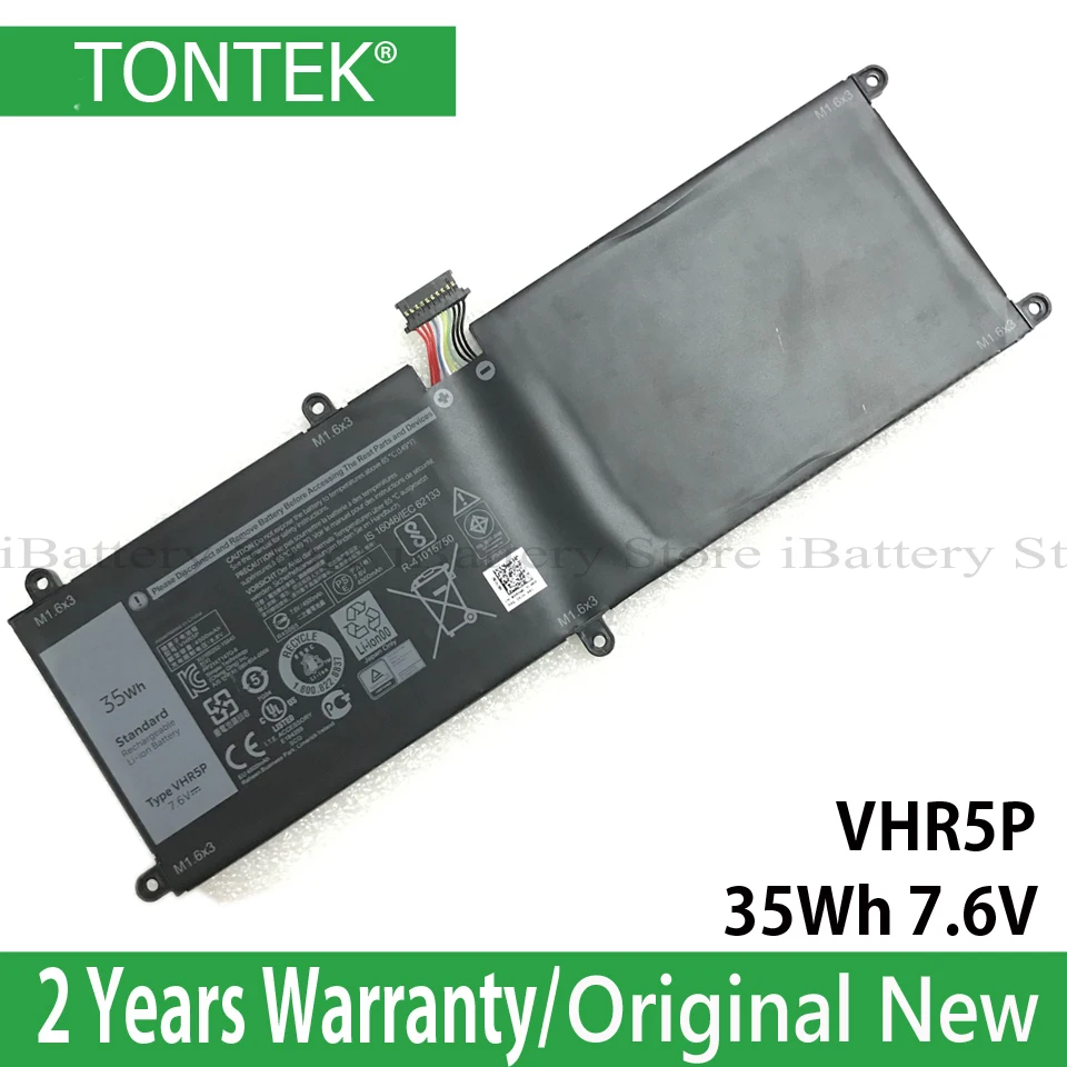 Подлинная батарея VHR5P для Dell Latitude 11 5175 серии планшетов XRHWG 0XRHWG RHF3V|Аккумуляторы