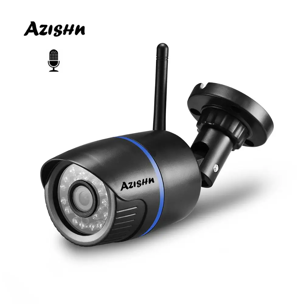 AZISHN 1080P 2.0MP Wi Fi IP Камера Аудио Открытый ночное видение камера Onvif Беспроводной Пуля