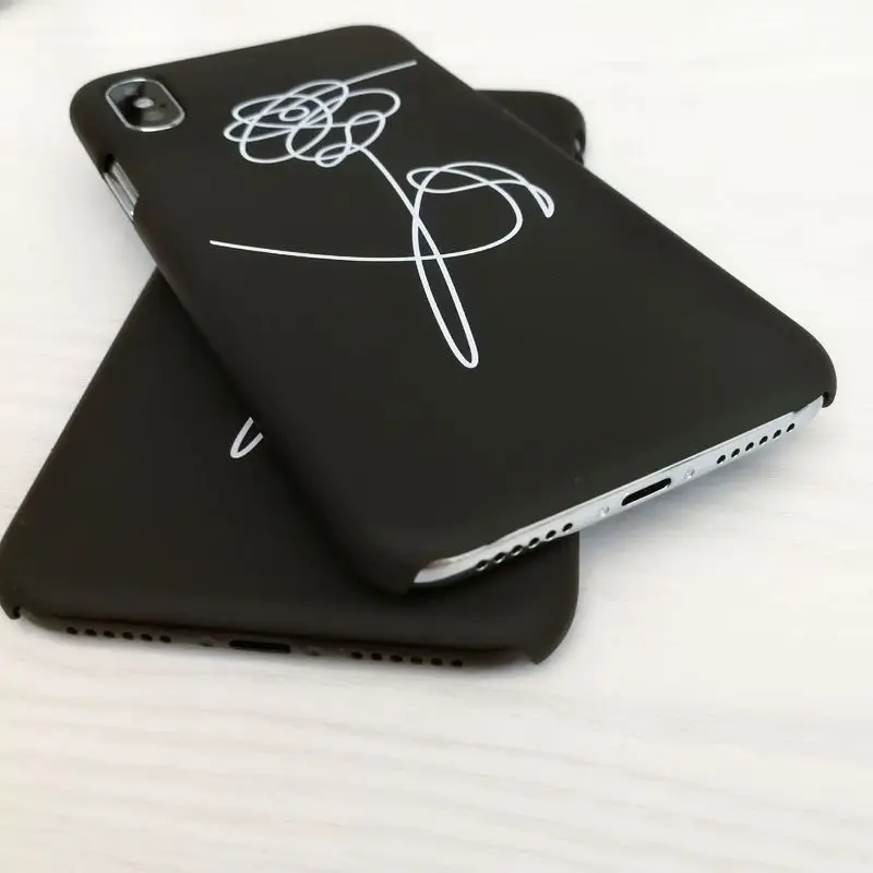 Матовый Жесткий чехол для iPhone X 6 7 5 5S 6S 8 Plus простой накладка Роза|Чехлы-накладки| |