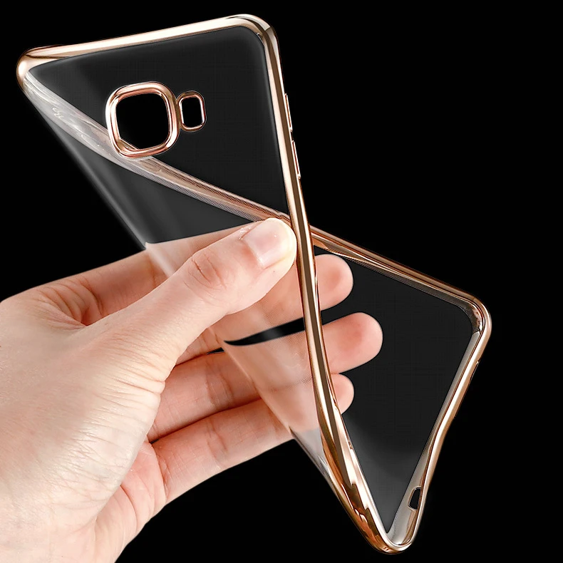 Ультратонкий Золотой чехол для samsung galaxy A3 A5 A7 2017 2016 J3 J530 J5 J7 Prime S6 S7 Edge S8 Plus мягкий из