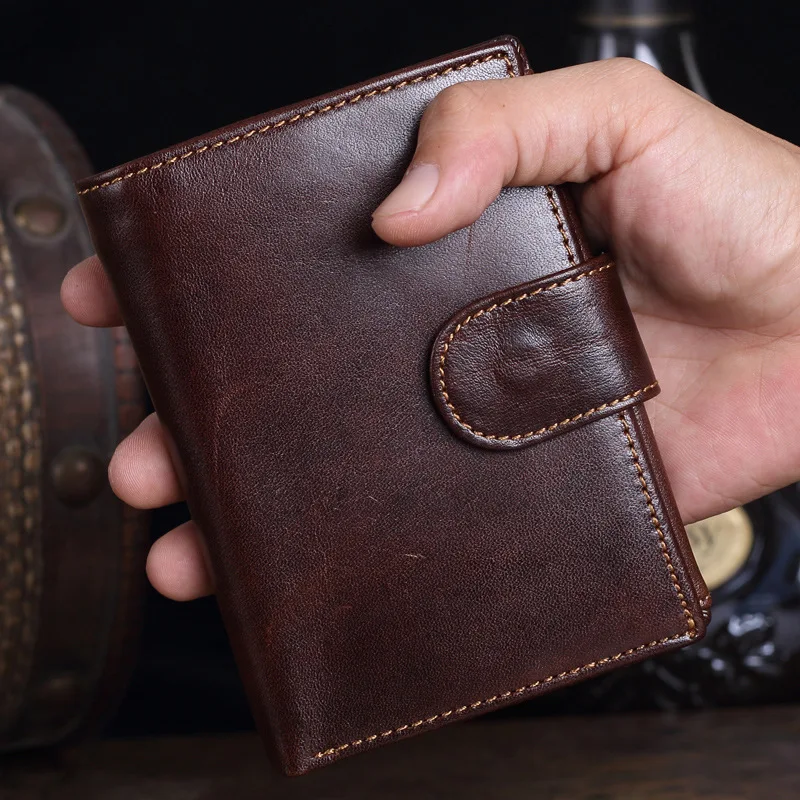 Мужской кошелек из натуральной кожи роскошный тонкий для монет клатч сумка денег