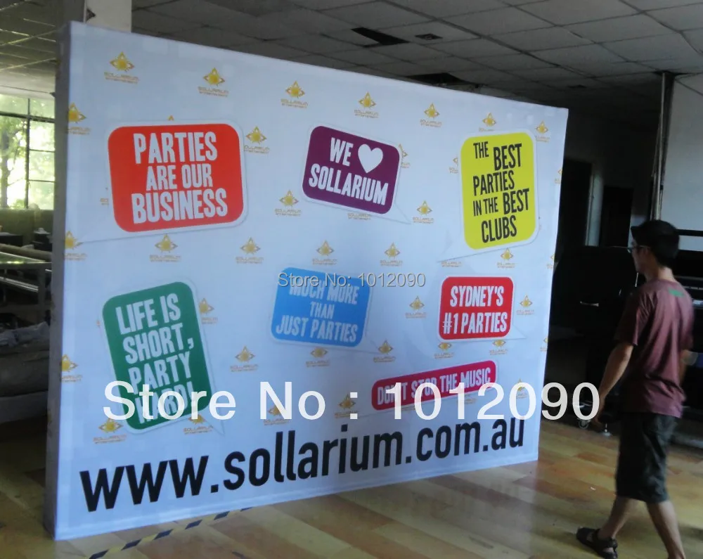 Пользовательский принт портативная Натяжная ткань всплывающая задняя стенка