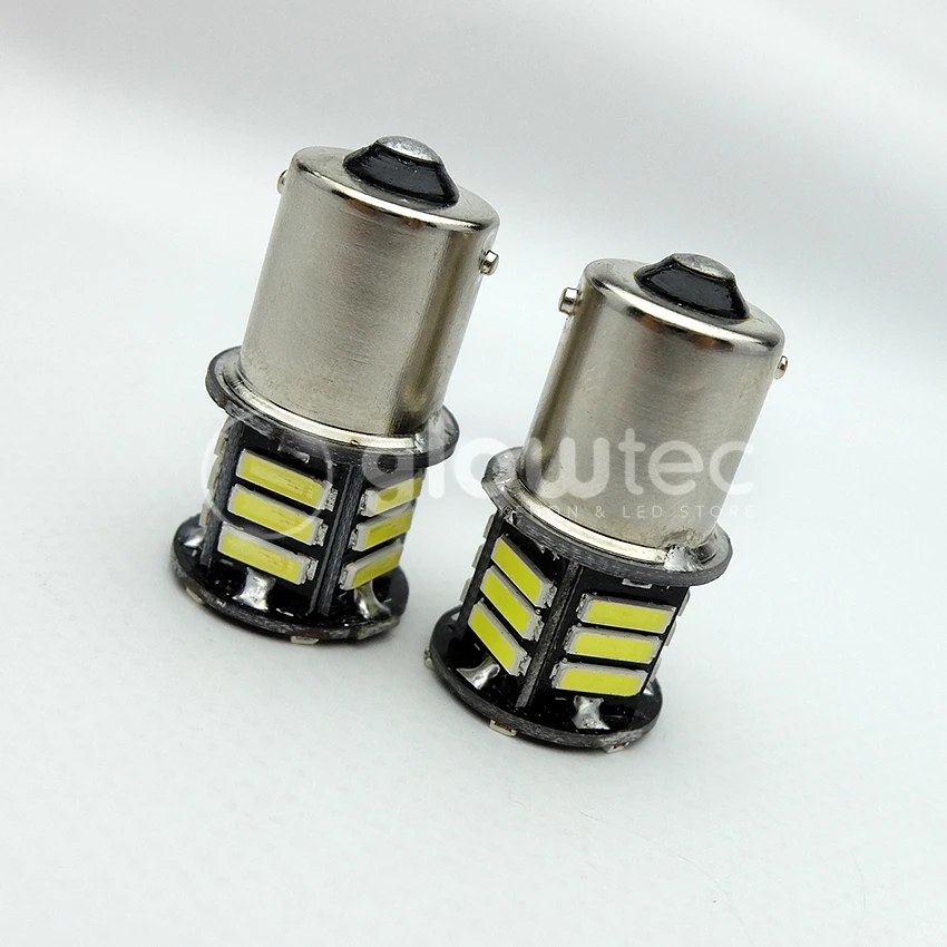 1 шт. ba15s 1156 21smd 7020 автомобильная светодиодная лампа p21w яркая белая/красная GLOWTEC |