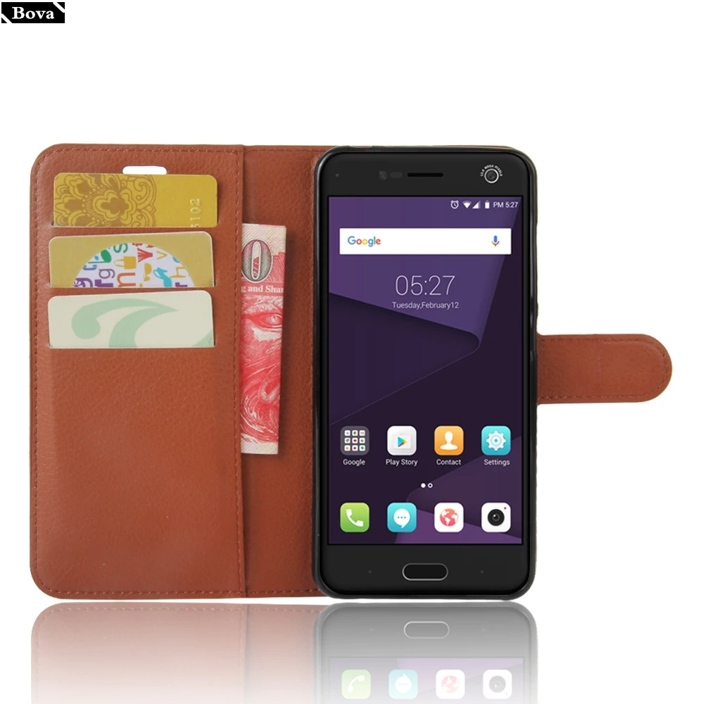 Чехол бумажник из искусственной кожи для ZTE Blade V8 держатель карт чехол защитный