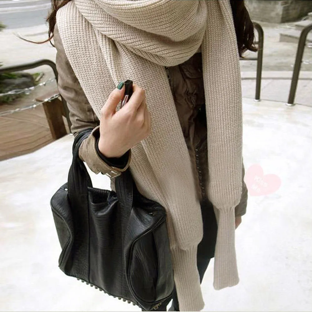 Женский мини шарф зимний теплый меховой с длинным рукавом шаль хит продаж 2020| |