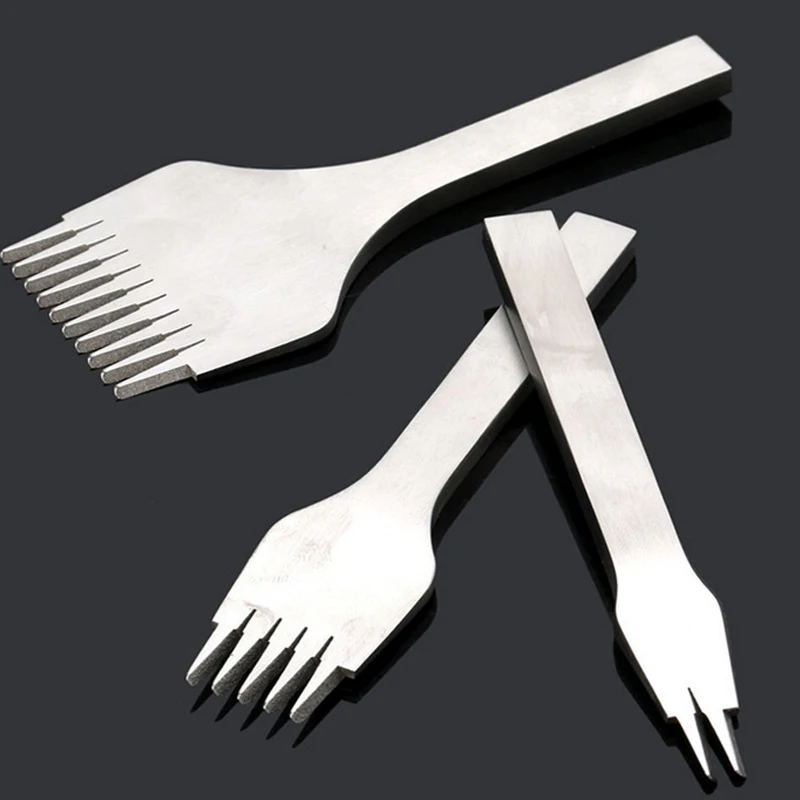 3 85 мм нержавеющая сталь плоский долото Кожа ремесло Инструменты дырокол Набор DIY