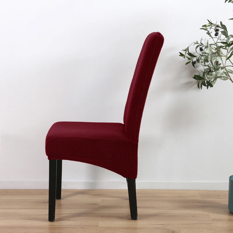 thick large size solid plush chair cover velvet stretch high king back Slipcovers for hotel Dining room living room home decor