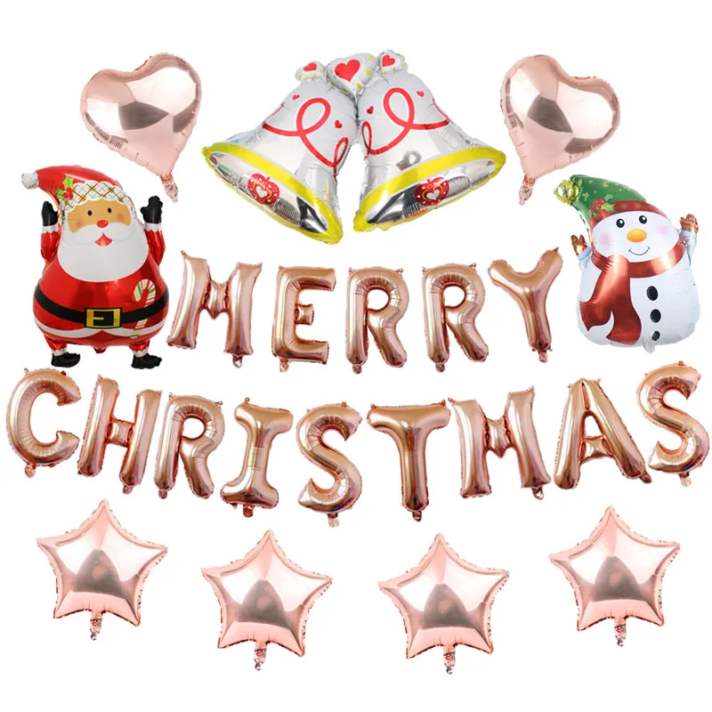 Набор воздушных шаров в виде надписи &quotMerry Christmas&quot 23 шт. | Дом и сад