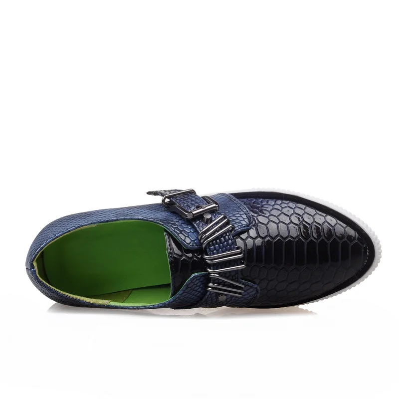 Модная женская обувь в стиле панк на плоской подошве туфли резиновой без