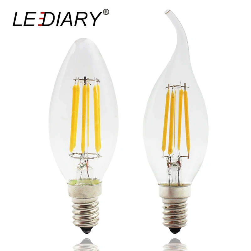 5 шт. светодиодные лампы Эдисона C35 E14 2 Вт/4 Вт/6 Вт 220 В|decor bulb|global lampdecorative led bulb |