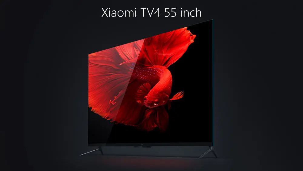 Xiaomi tv 4 55 дюймов 4K HDR Smart 4,9 мм ультратонкий Телевизор 2 ГБ+ 8 Гб английский интерфейс голосовой пульт дистанционного управления Поддержка Dolby DTS