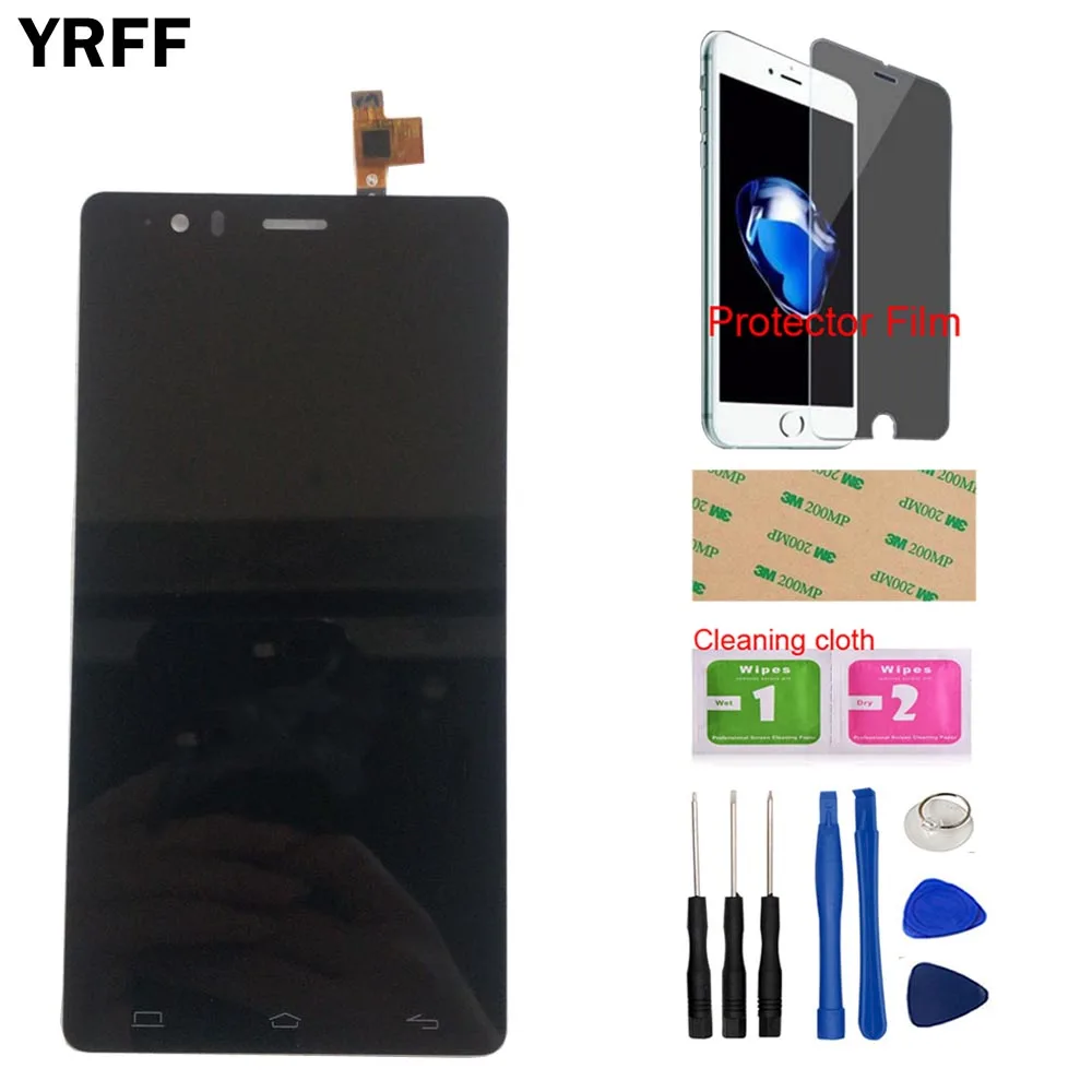 

YRFF ЖК-дисплей для BQ Aquaris E6 ЖК-дисплей с кодирующий преобразователь сенсорного экрана в сборе ЖК-дисплей запасные части инструменты защитная ...