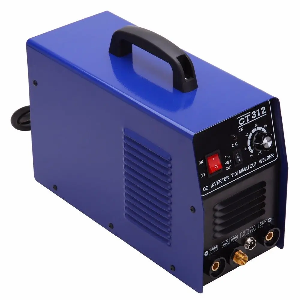 Синий 220V Singlel напряжение 3 в 1 Многофункциональный сварочный аппарат Tosense TIG дуговой сварочный аппарат плазменной резки CT312 с бесплатным аксессуаром - Цвет: Синий