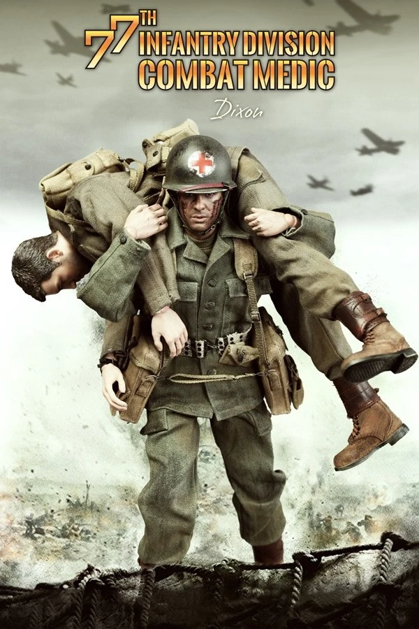 Не A80126 WWII США 77th пехоты Отдел боевой медик &quotDixon&quot w/ 2 головки 1/6 рисунок | Игрушки