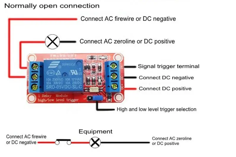 5V 1 channel Relay module with optocoupler isolation High and low level trigger | Электронные компоненты и