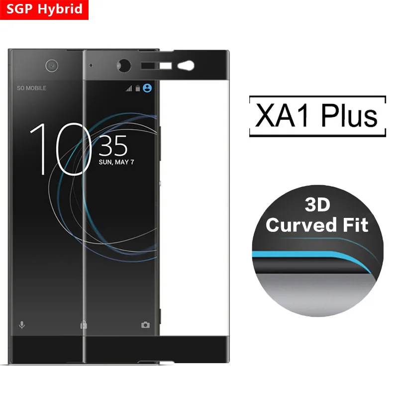 3D изогнутое закаленное стекло для Sony Xperia XA1 Plus Защитная пленка экрана защитное