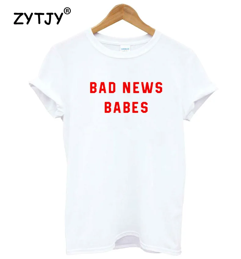 Плохие новости детские футболки с красными буквами женская футболка хлопковая
