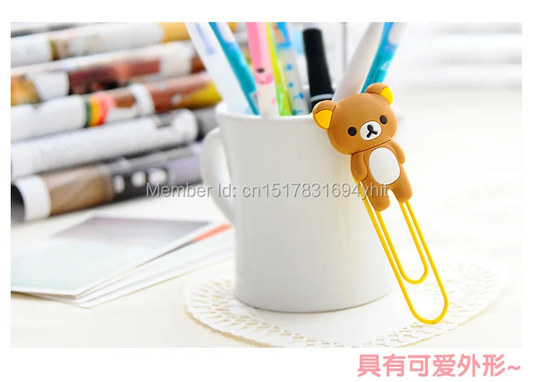 Милая серия Rilakkuma закладка магнит зажим для бумаги новинка подарок детей|Скребки|