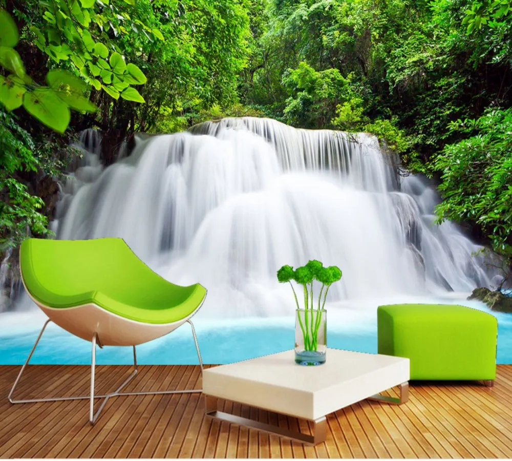 Бесплатная доставка замечательный фон для фотосъемки с изображением водопада и