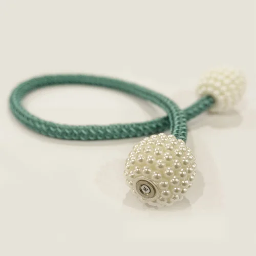 Light Green LOZUJOJU 1 шт. Магнитный кристаллик для занавесок, универсальные украшения для дома, Жемчужная Нить, дизайнерская тесьма, магнит, прикрепить шнур, завязывать аксессуары - Цвет: Light Green