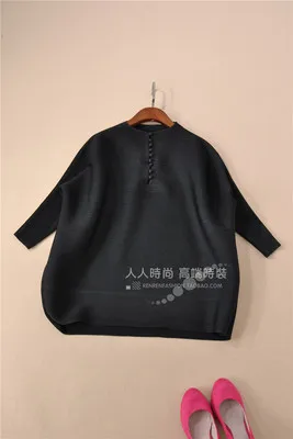 Лидер продаж модная плиссированная маленькая футболка миаке с пуговицами и