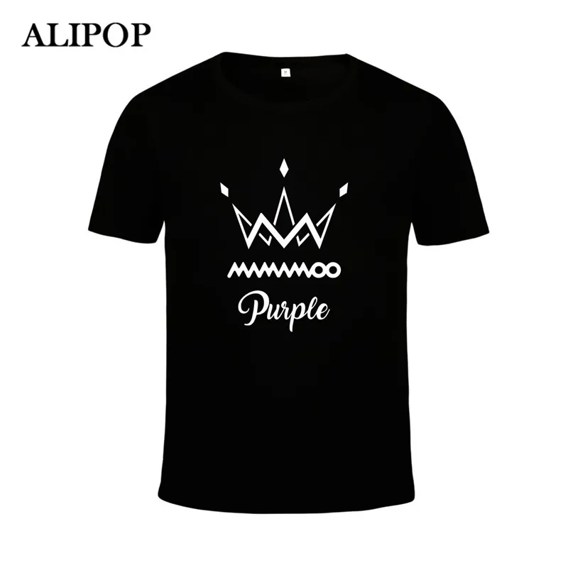 KPOP Корейская мода MAMAMOO мини 5 альбом Фиолетовый хлопок Футболка K POP футболки топы