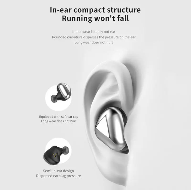 AirBuds, Bluetooth наушники 5,0, настоящие беспроводные Bluetooth наушники, стерео спортивные наушники, Bluetooth гарнитура для Xiaomi samsung