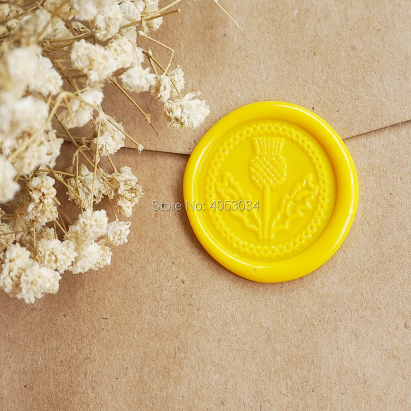 THISTLE воск печать шотландский Скотланд цветок дизайн свадебные приглашения