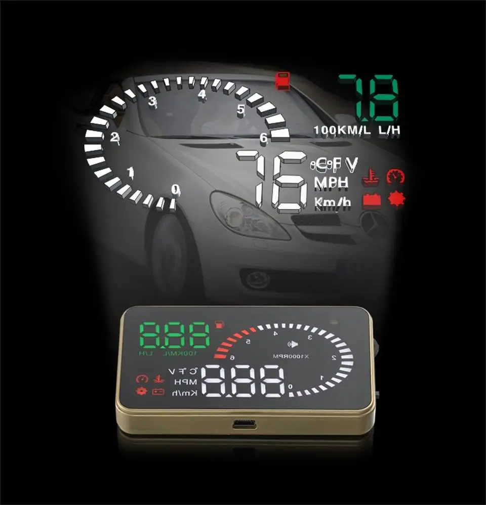 Авто Hud 3,5 дюймов X6 головой вверх Дисплей автомобиля gps цифровой спидометр превышение скорости Предупреждение