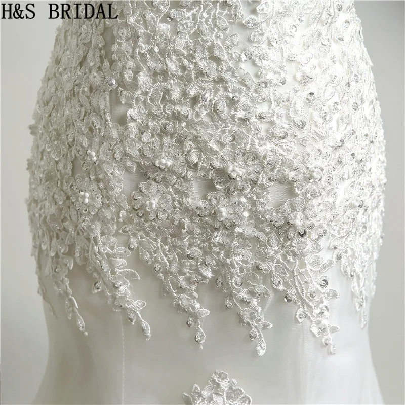 H&ampS BRIDAL Mermaid lace wedding dress 2020 elegant bead bridal dresses vestido de novia | Свадьбы и торжества