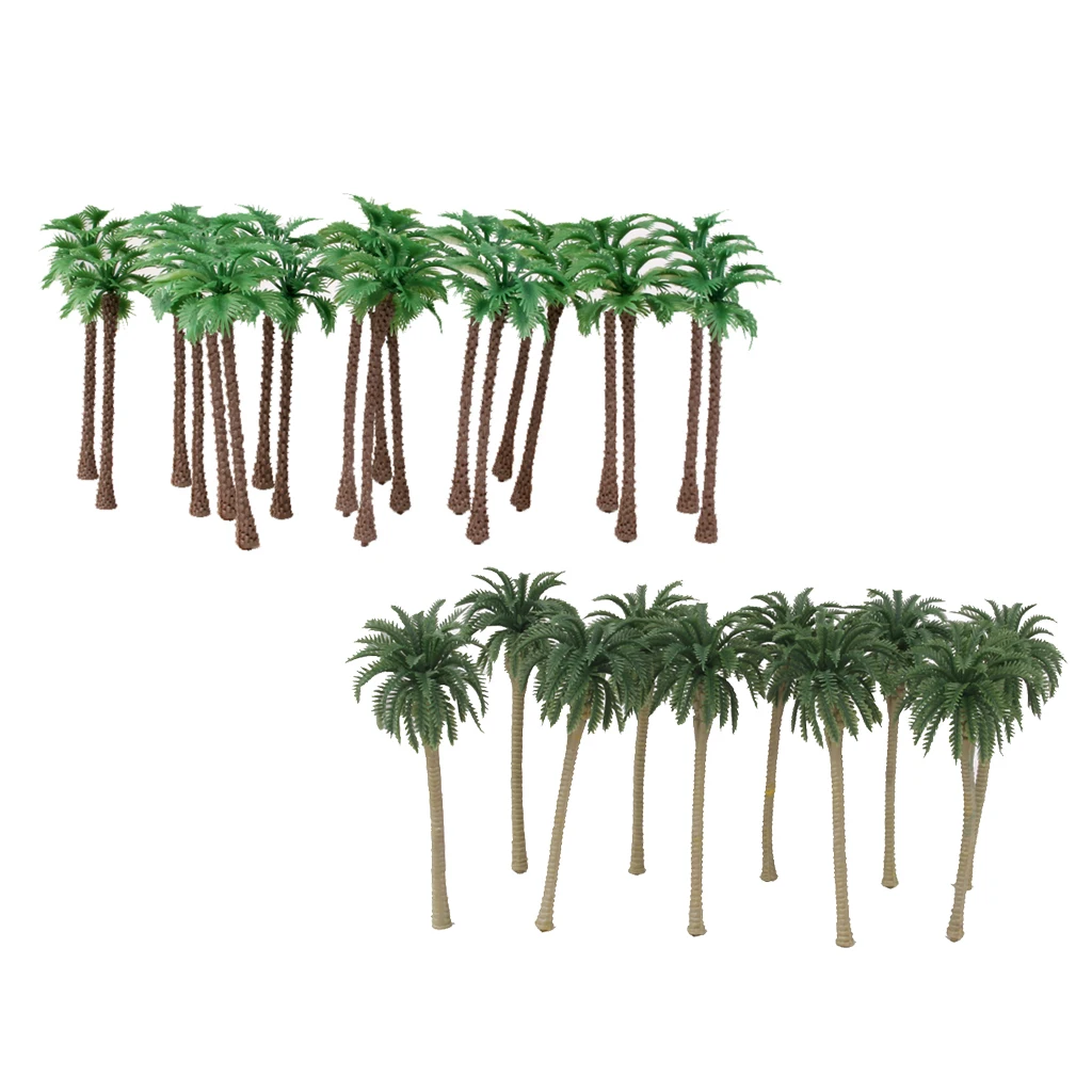 40 pcs Model Coconut Palm Tree Scenery for Train Railway Architecture Building Layout | Игрушки и хобби