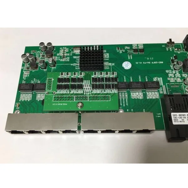 Бесплатная доставка 8 шт./лот POE плата обратного переключателя портов GE Rj45 + 2 GBIC 20