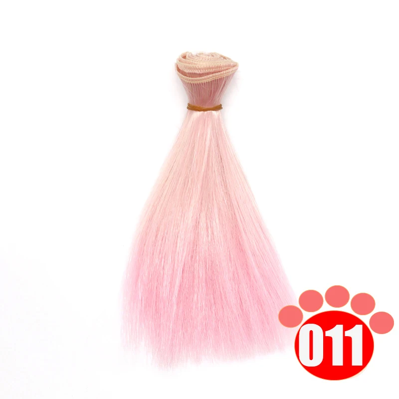 colour 011 Msiredoll bjd парик аксессуары 1 шт. 15*100 см или 25*100 см волосы куклы для 1/3 1/4 1/6 прямые волосы bjd парик diy - Цвет: colour 011