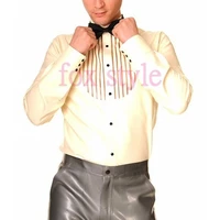 mens males latex shirt clothes garment