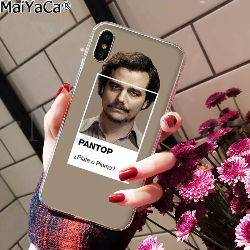 MaiYaCa Narcos ТВ серия Пабло Эскобар Coque Оболочка Чехол для телефона для Apple iPhone 8 7 6 6S Plus X XS MAX 5 5S SE XR крышка