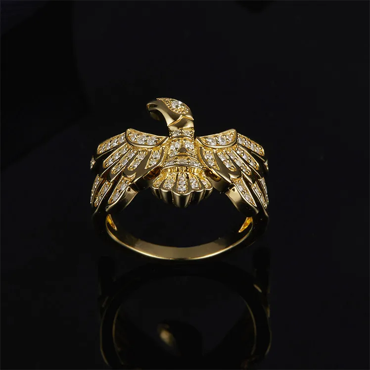 Модное кольцо AP 925 пробы серебряное Thunderbird Женское с животным орлом ААА Циркон
