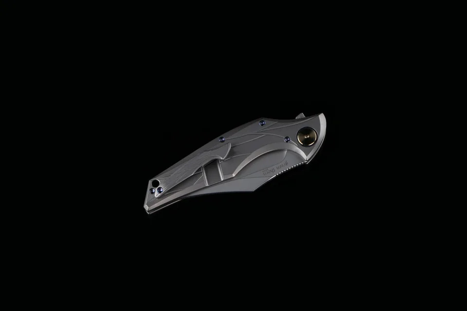 Зеленый шип оригинальный Yanyue складной нож M390 лезвие TC4 титановая 3D Ручка для