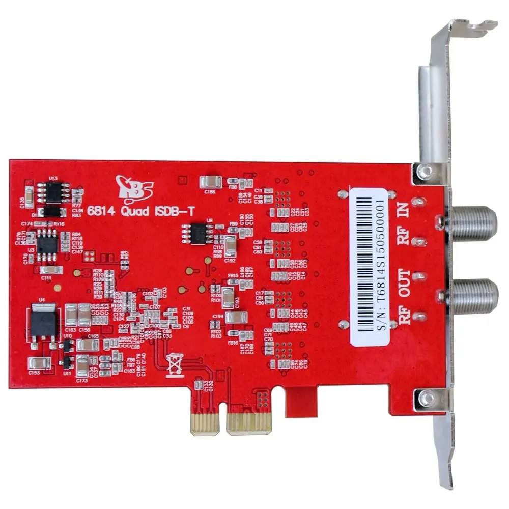 TBS6814 ISDB T Quad тюнер PCIe карта для телевизионных программ|card card|card programingcard tv |