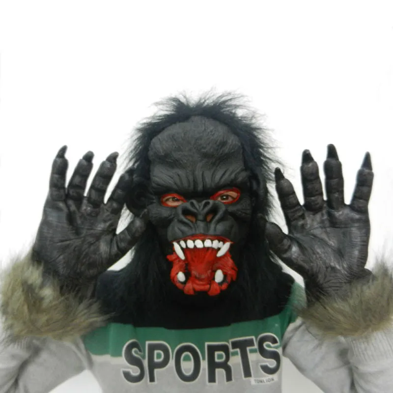 Реалистичные латексные маски орангутана на все лицо маска обезьянки в виде