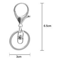 free shipping 5pcs silver tonegolden heavy strong lobster clasp circle clasp key chain ring connector pendant charmfinding