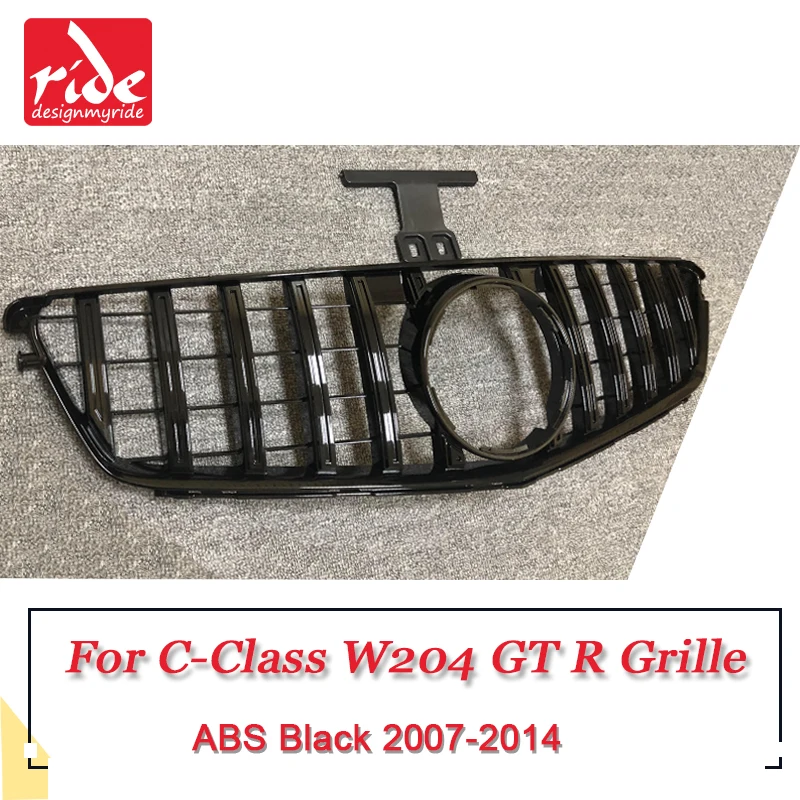 W204 передняя решетка гриль c класс C63 C180 C200 C250 C280 C300 C350 GTS стиль ABS черный без эмблемы