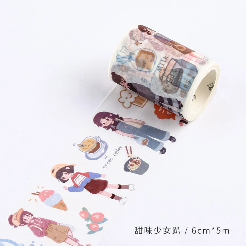 Afternoon tea фрукт закуска/милые девушки дневник лента для декорации Washi "сделай сам" Скрапбукинг изоляционная лента kawaii - Цвет: see chart